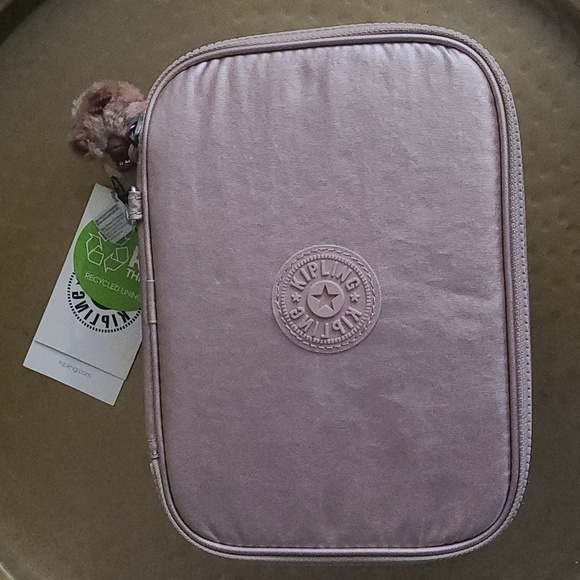 NEW Kipling 100 Pens Case, Quartz Metallic - Picture 5 of 10